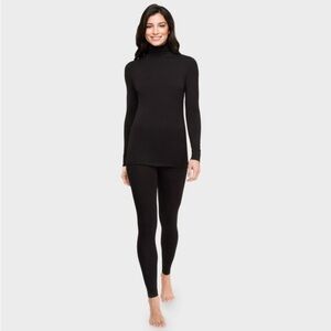 Warm Essentials by Cuddl Duds Women's Smooth Stretch Thermal Turtleneck Top